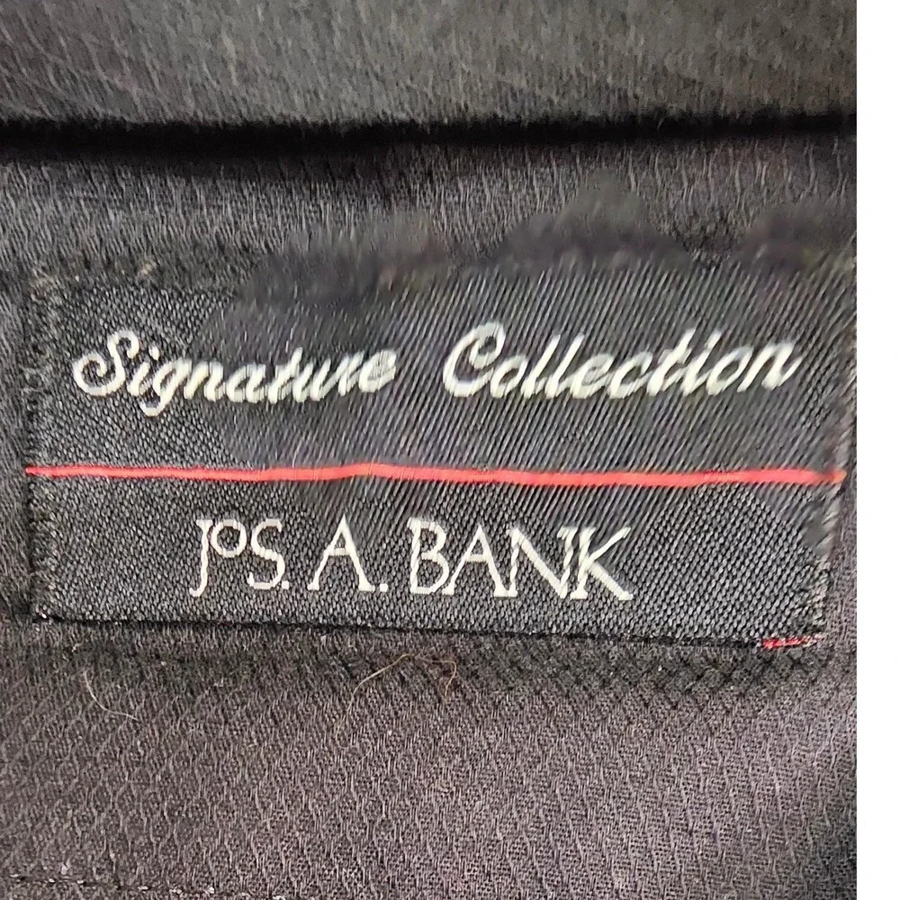Jos. A. Bank Signature Collection Charcoal Gray Pleated Cuffed Dress Pants 34x28